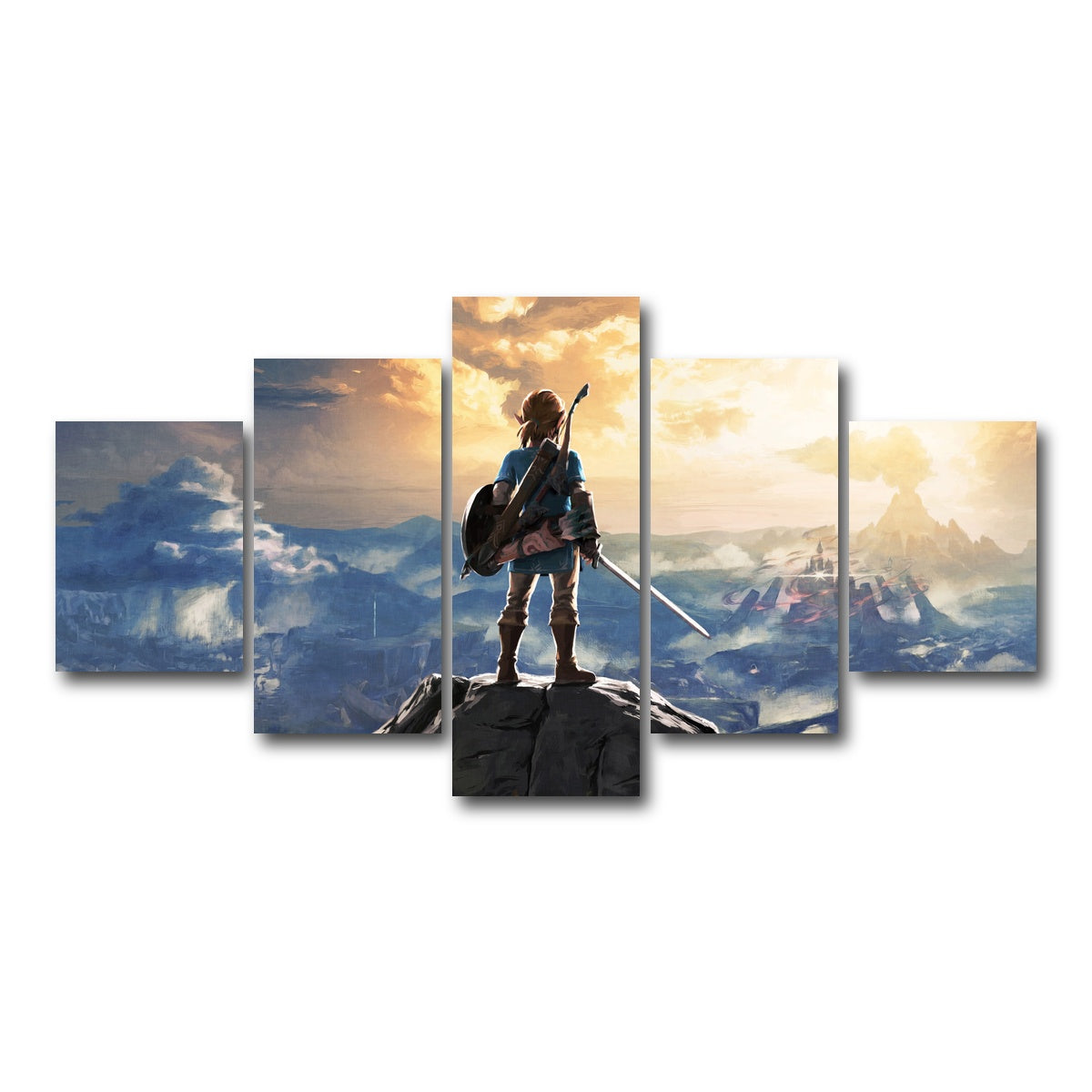 AUTO-MOCKUP WHITE | Zelda Breath of the Wild | 5 Piece | Gallery Wrapped | group=5_short
