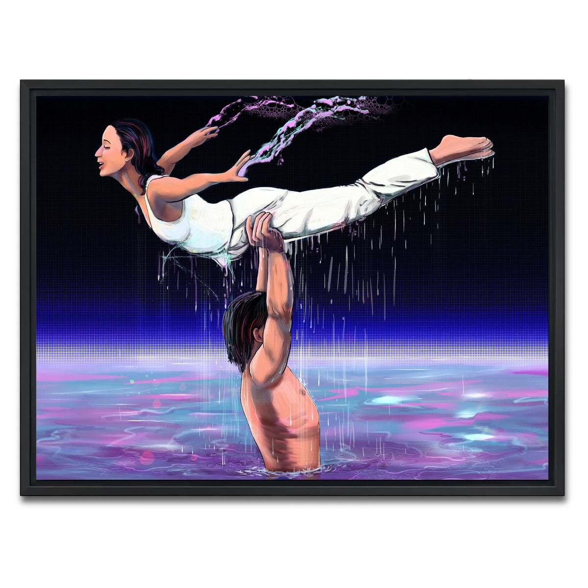 AUTO-MOCKUP WHITE | abstract dirty dancing | 1 Piece | Black Framed Canvas | group=4x3