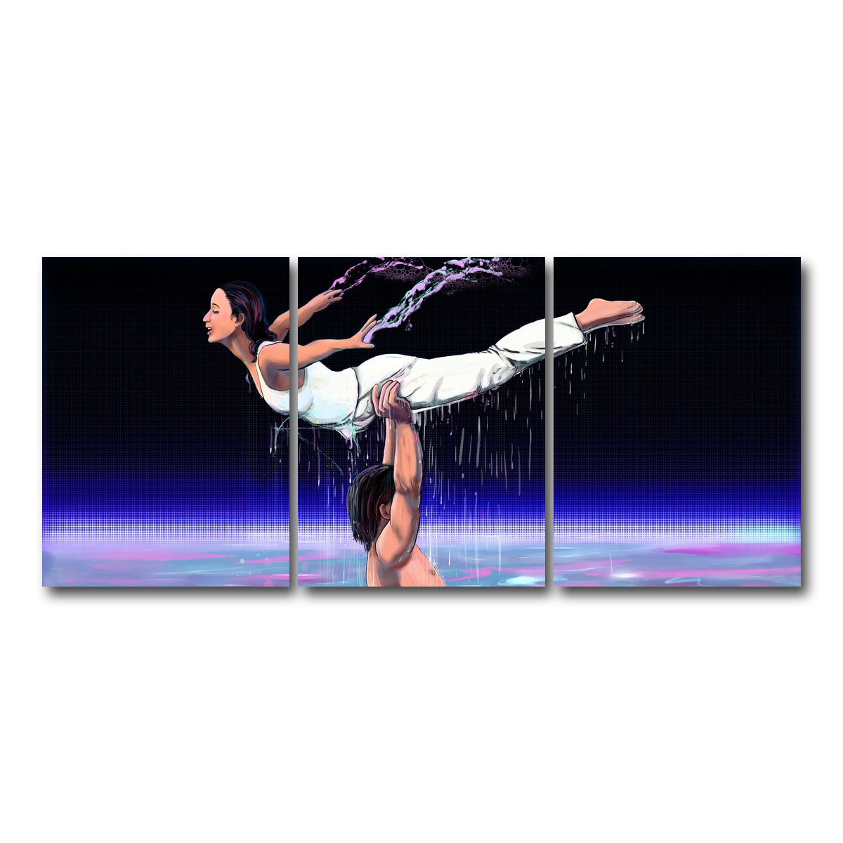 AUTO-MOCKUP WHITE | abstract dirty dancing | 3 Piece | Gallery Wrap Canvas | group=18x24