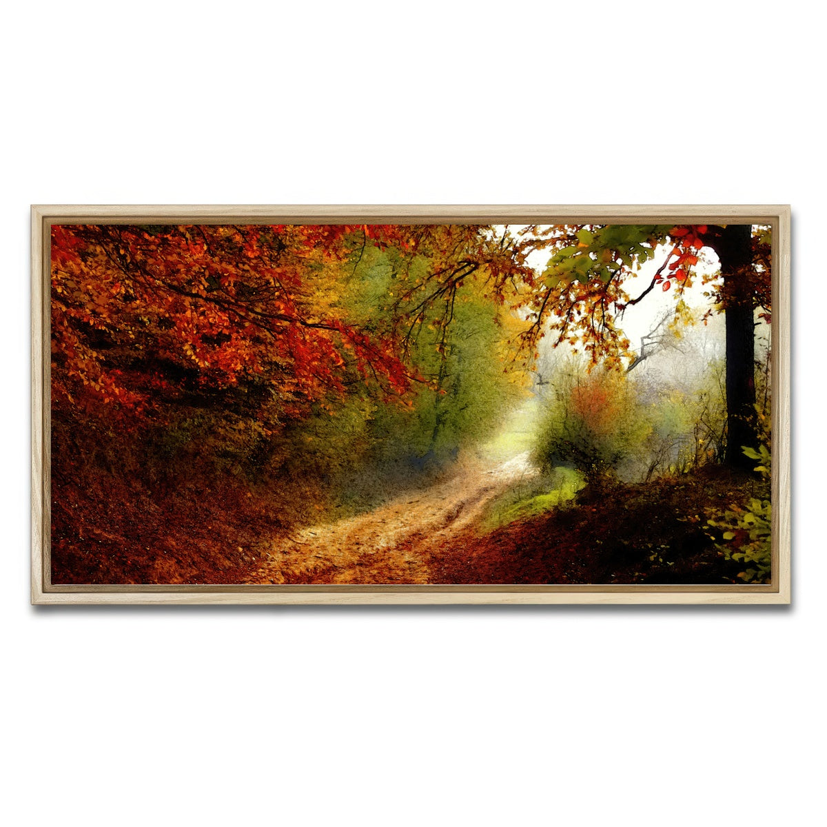 AUTO-MOCKUP WHITE | autumn forest edge | 1 Piece | Natural Framed Canvas | group=2x1
