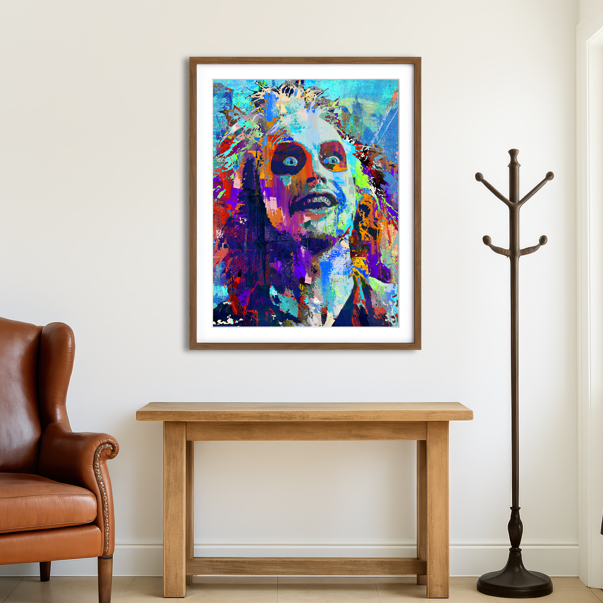AUTO-MOCKUP ROOM | BeetleJuice Blue Wall Art