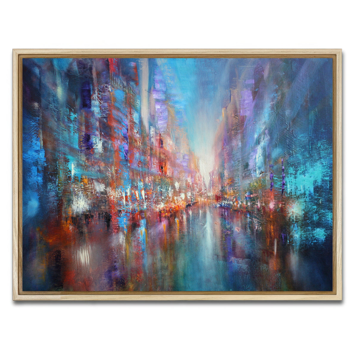 AUTO-MOCKUP WHITE | blue city | 1 Piece | Natural Framed Canvas | group=4x3