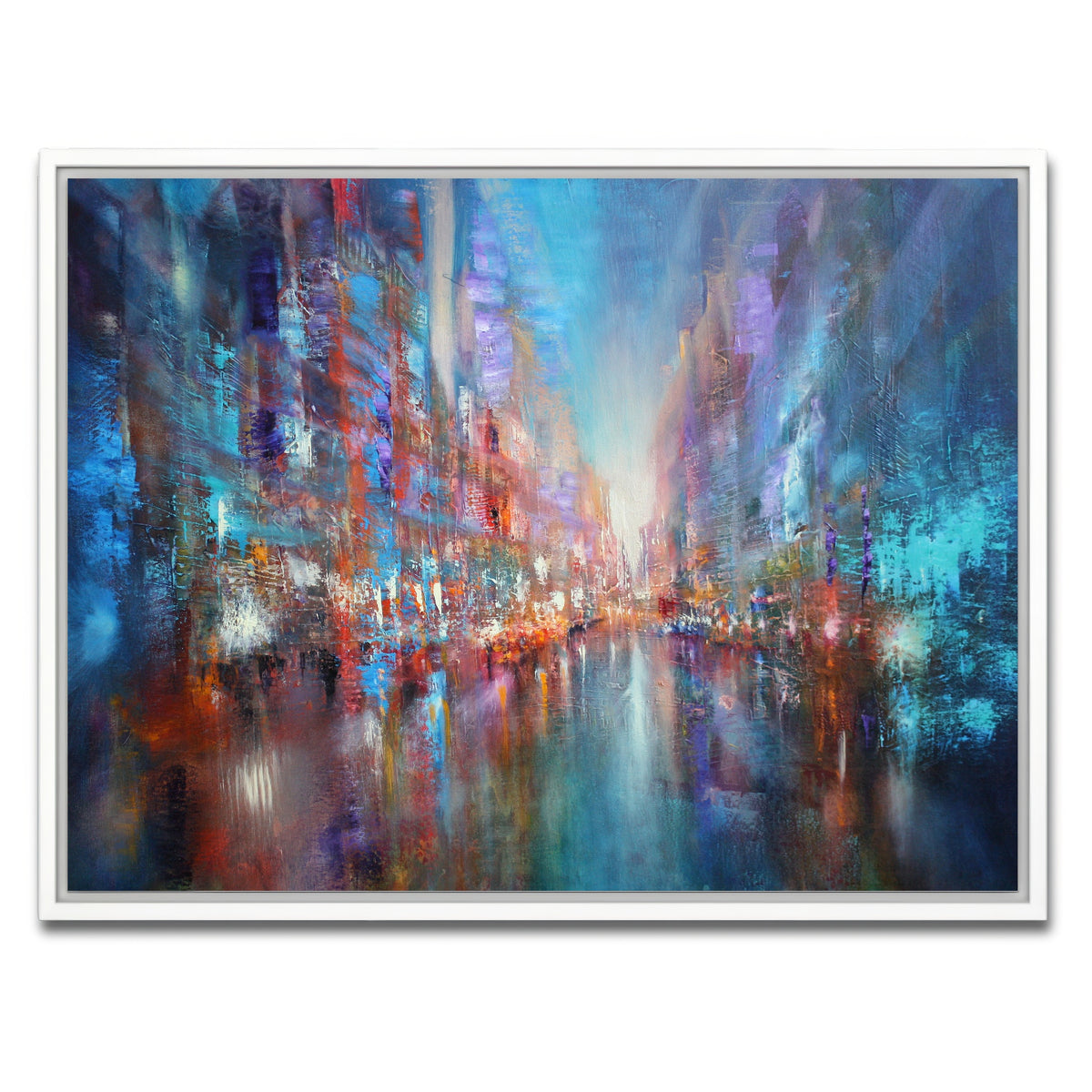 AUTO-MOCKUP WHITE | blue city | 1 Piece | White Framed Canvas | group=4x3