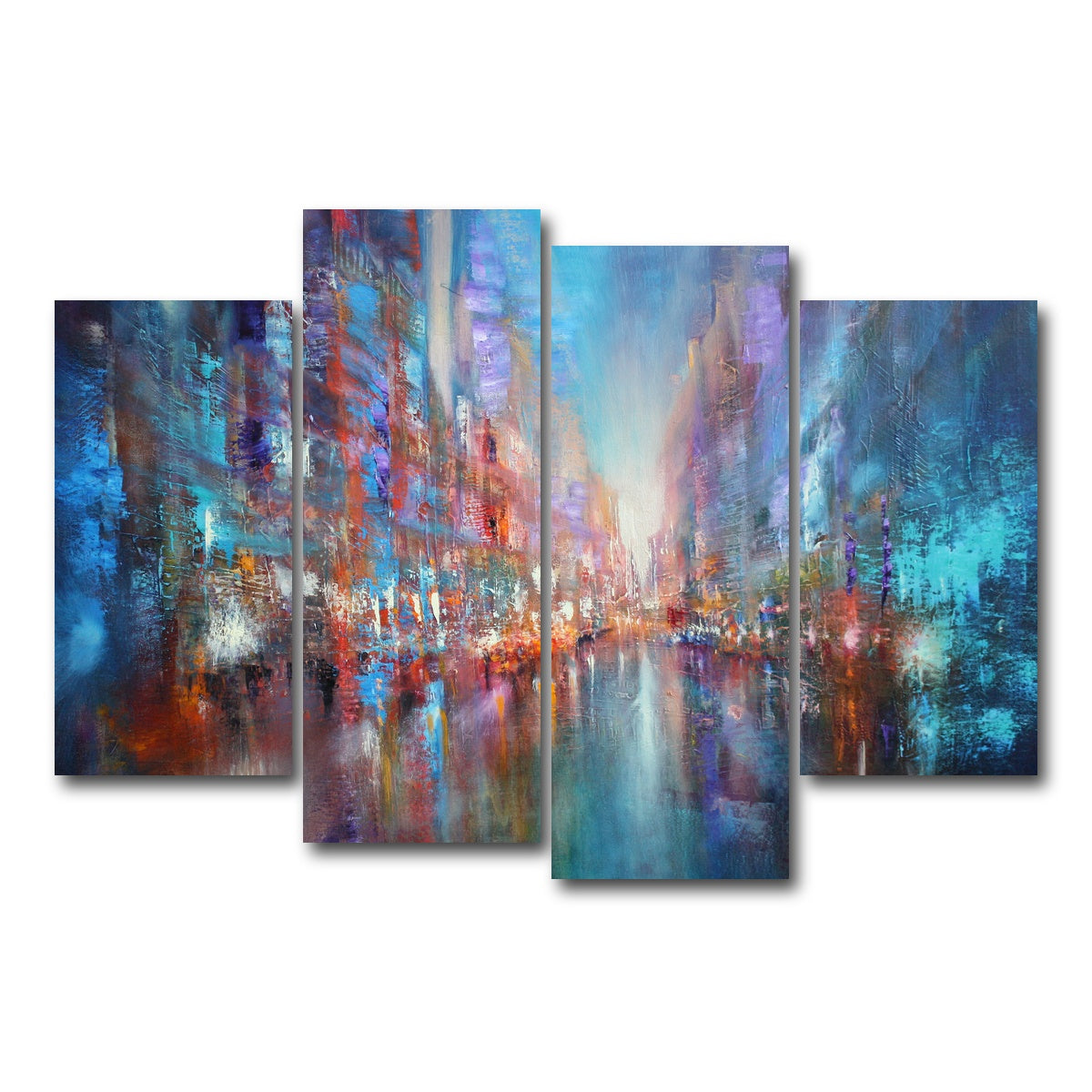 AUTO-MOCKUP WHITE | blue city | 4 Piece | Gallery Wrap Canvas | group=4_short
