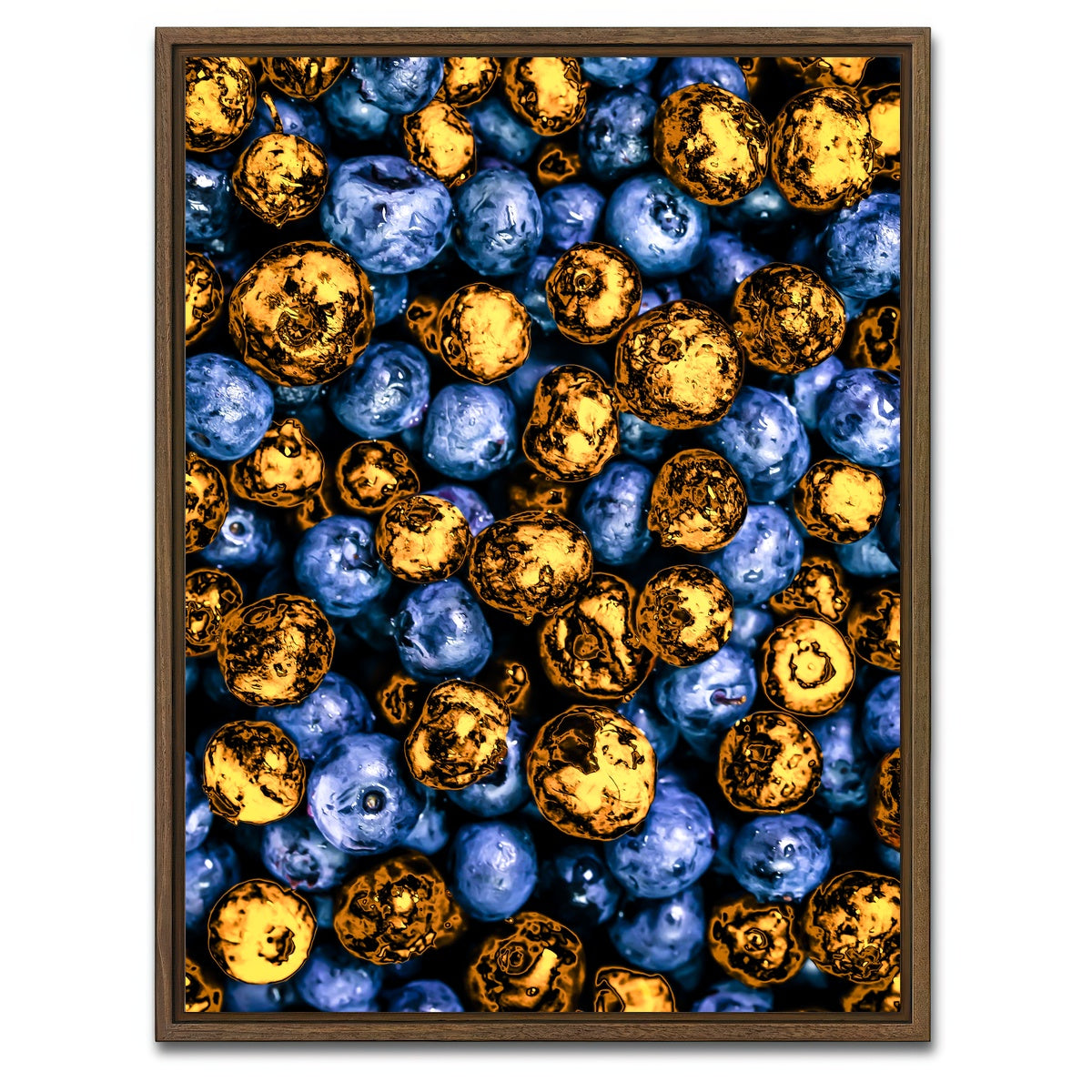 AUTO-MOCKUP WHITE | blueberries | 1 Piece | Walnut Framed Canvas | group=3x4