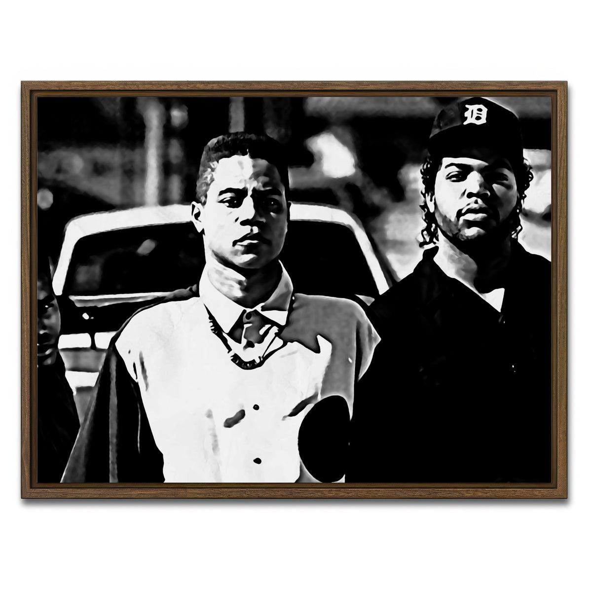 AUTO-MOCKUP WHITE | boyz n the hood | 1 Piece | Walnut Framed Canvas | group=4x3