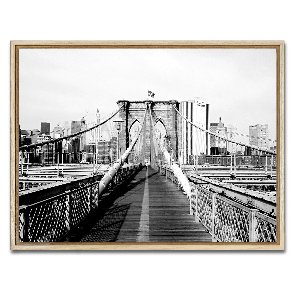 AUTO-MOCKUP WHITE | brooklyn bridge flag | 1 Piece | Natural Framed Canvas | group=4x3
