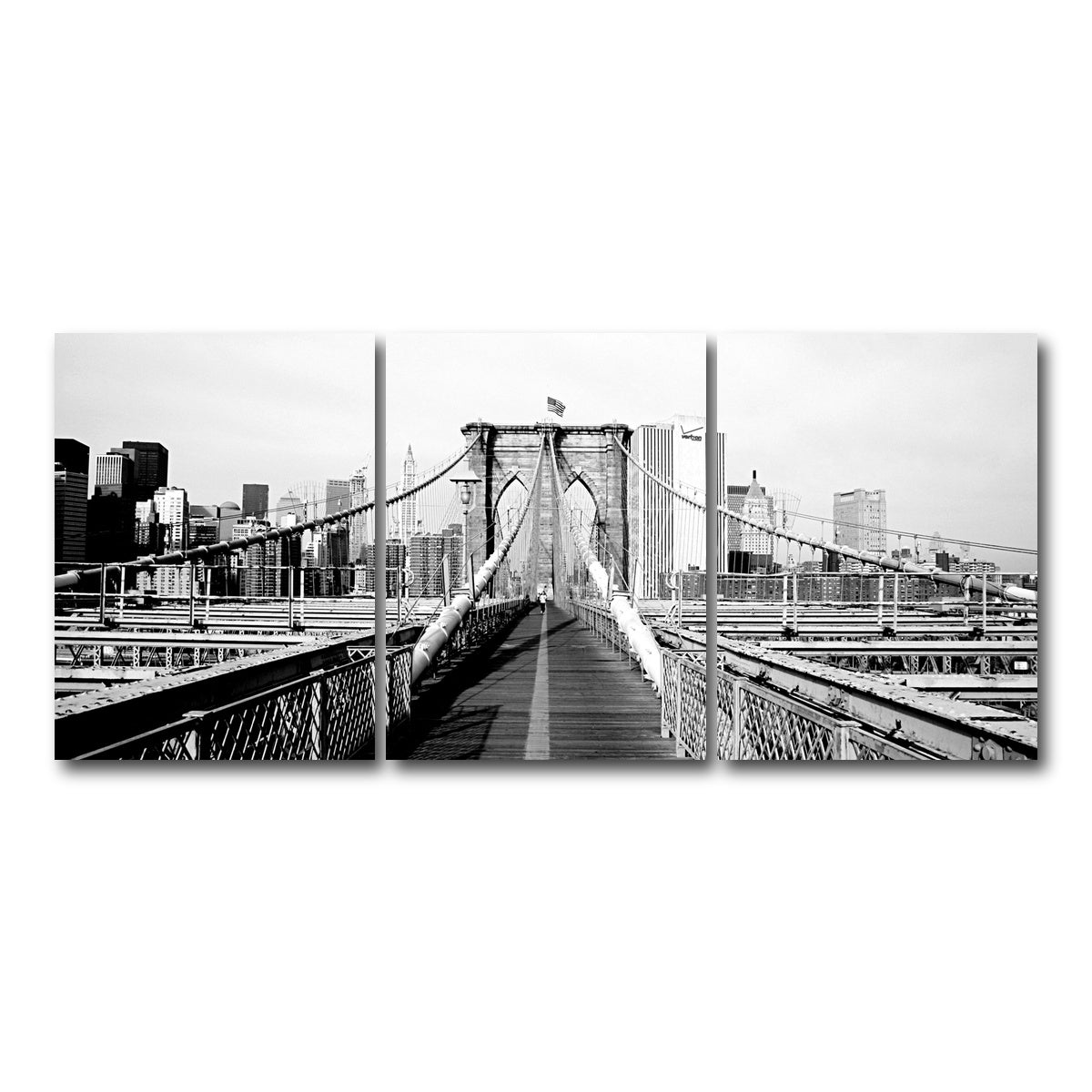 AUTO-MOCKUP WHITE | brooklyn bridge flag | 3 Piece | Gallery Wrap Canvas | group=18x24
