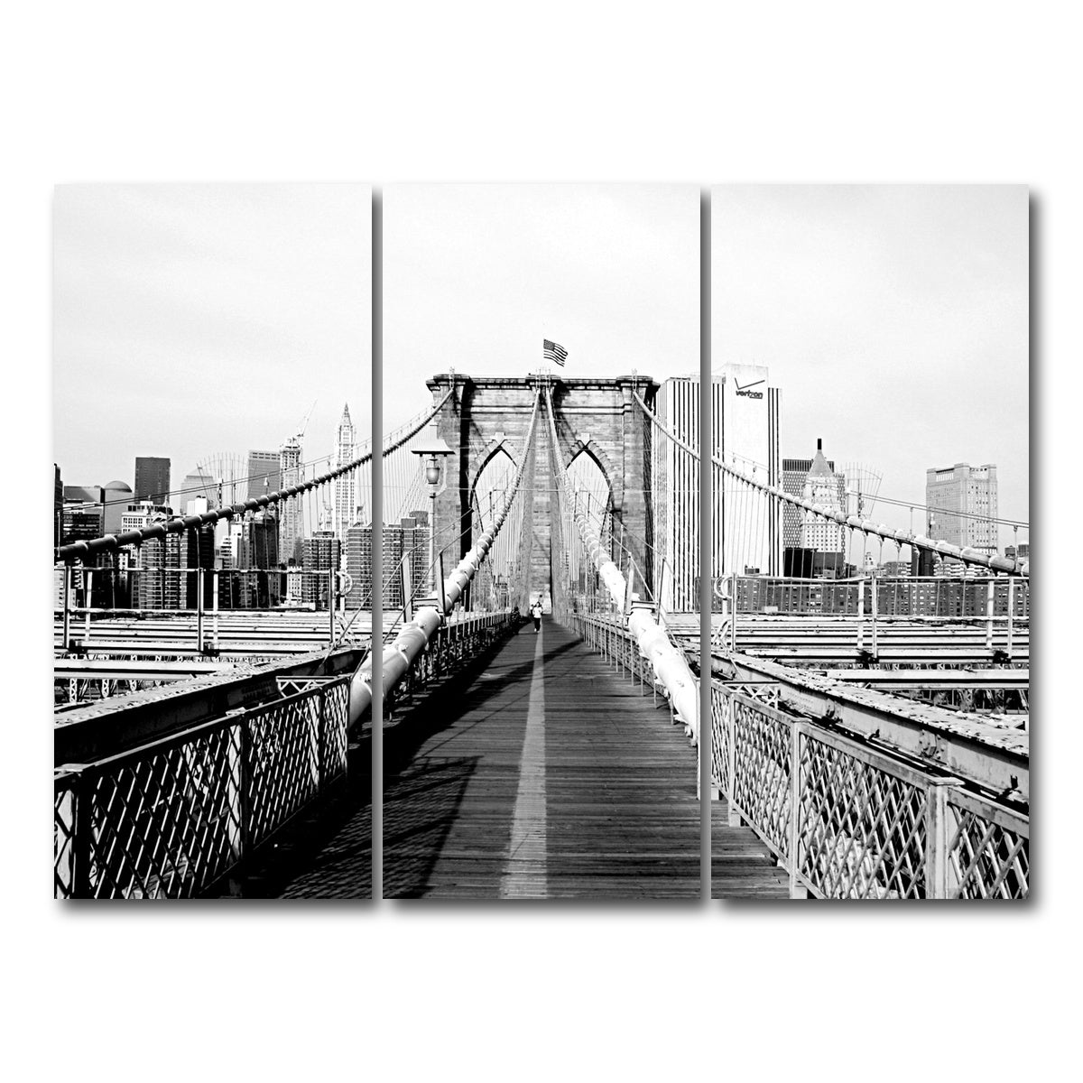AUTO-MOCKUP WHITE | brooklyn bridge flag | 3 Piece | Gallery Wrap Canvas | group=8x18
