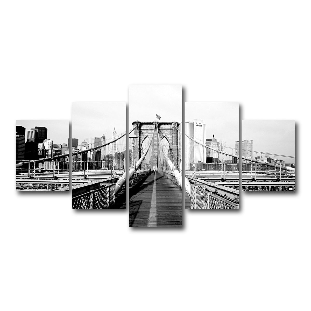 AUTO-MOCKUP WHITE | brooklyn bridge flag | 5 Piece | Gallery Wrap Canvas | group=5_short