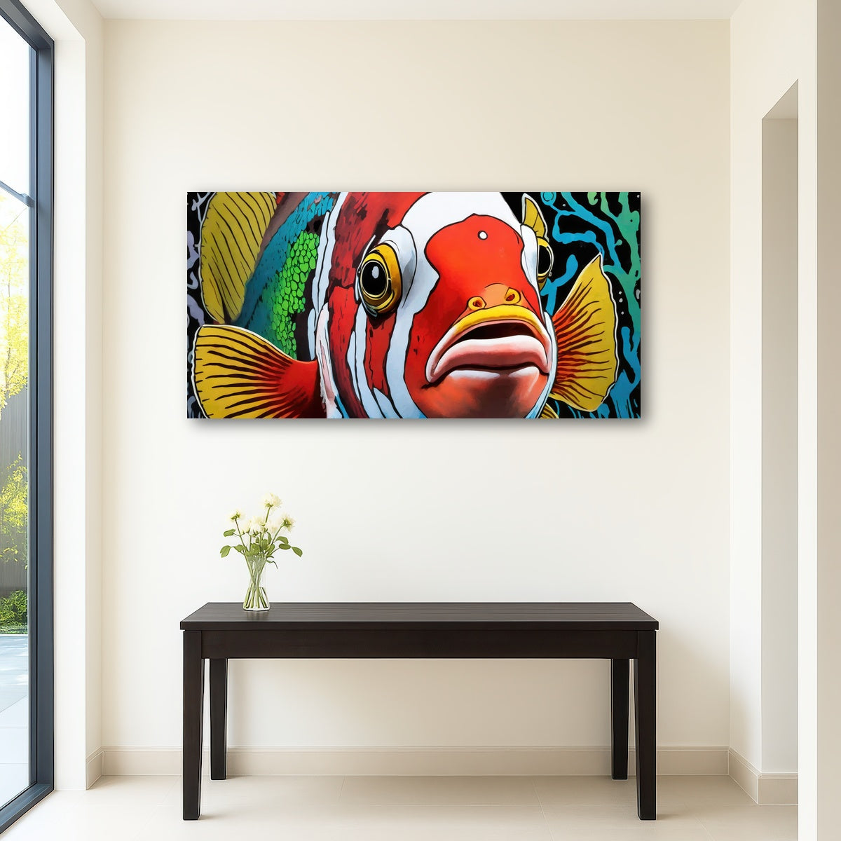 AUTO-MOCKUP ROOM | clown fish graffiti
