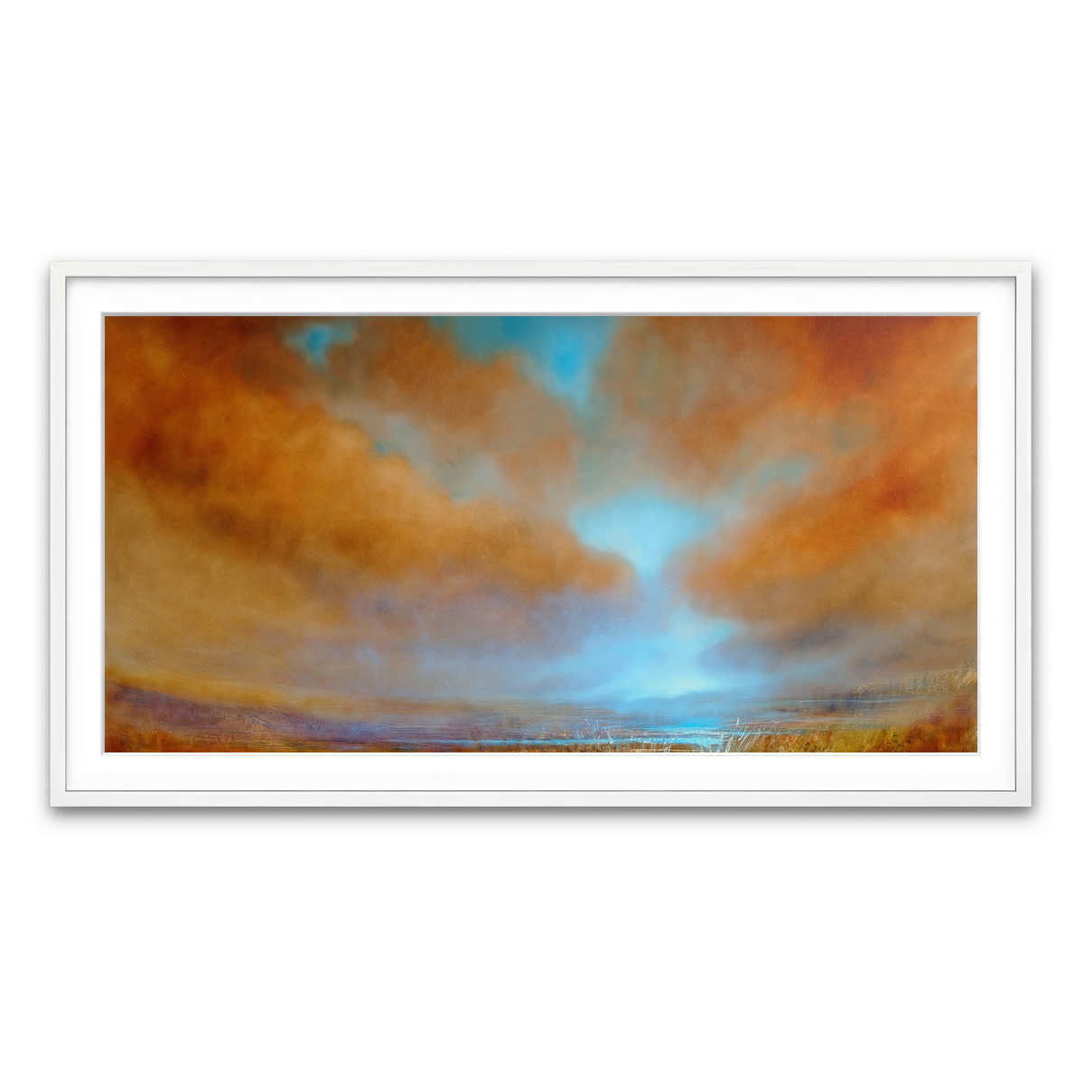 Framed Print 2x1 White