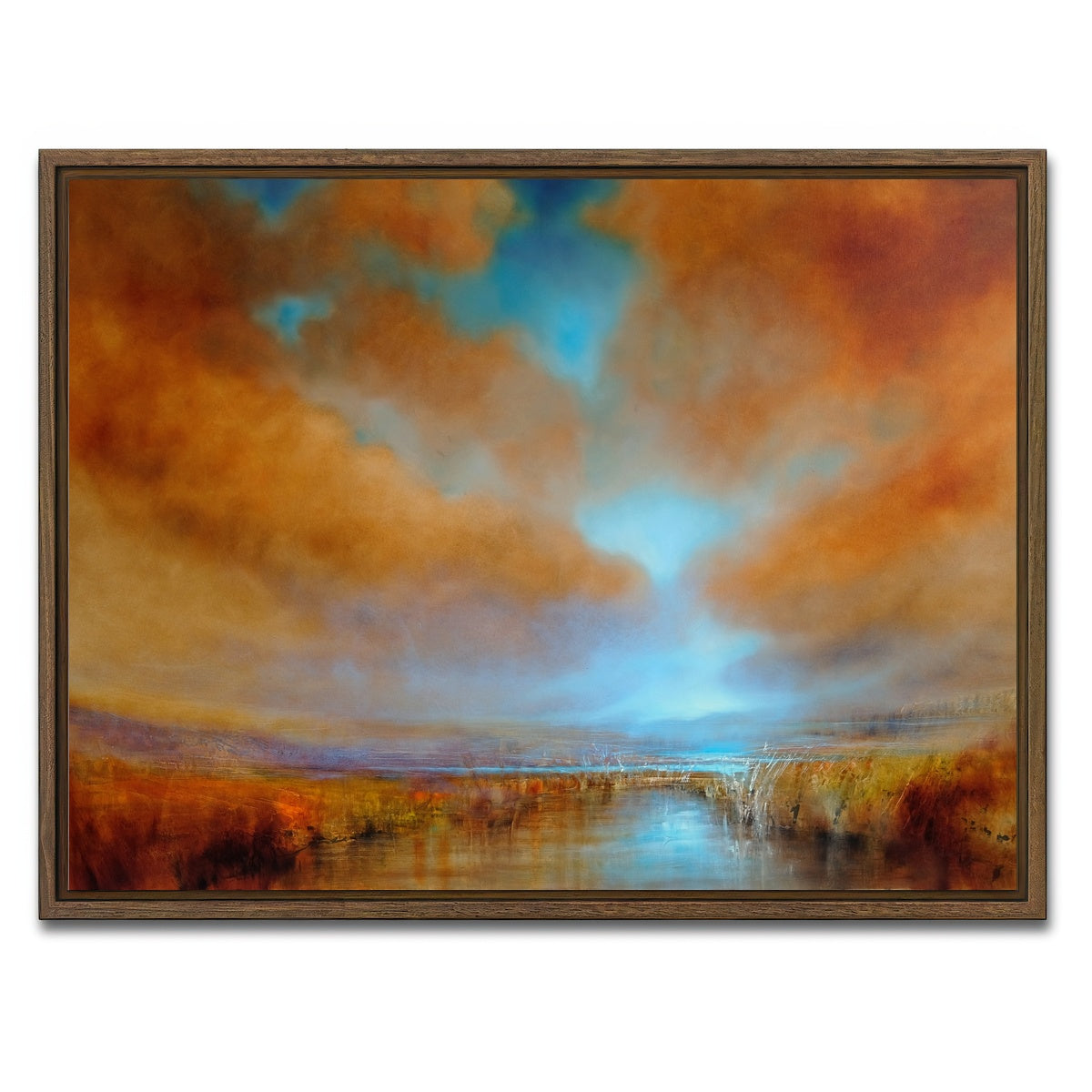 AUTO-MOCKUP WHITE | farben des lichts | 1 Piece | Walnut Framed Canvas | group=4x3