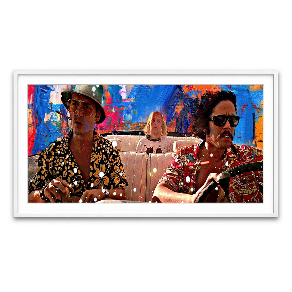 Framed Print 2x1 White