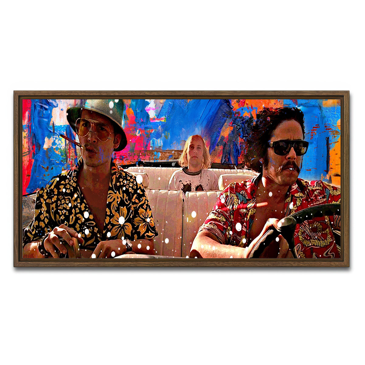 AUTO-MOCKUP WHITE | fear and loathing | 1 Piece | Walnut Frame | group=2x1