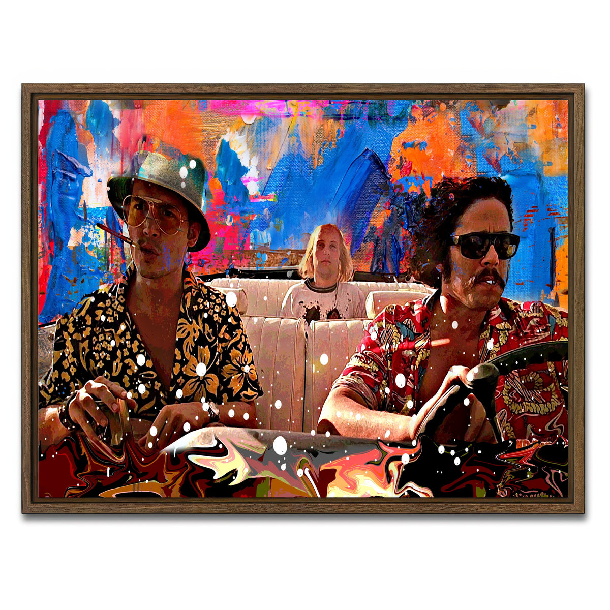 AUTO-MOCKUP WHITE | fear and loathing | 1 Piece | Walnut Frame | group=4x3
