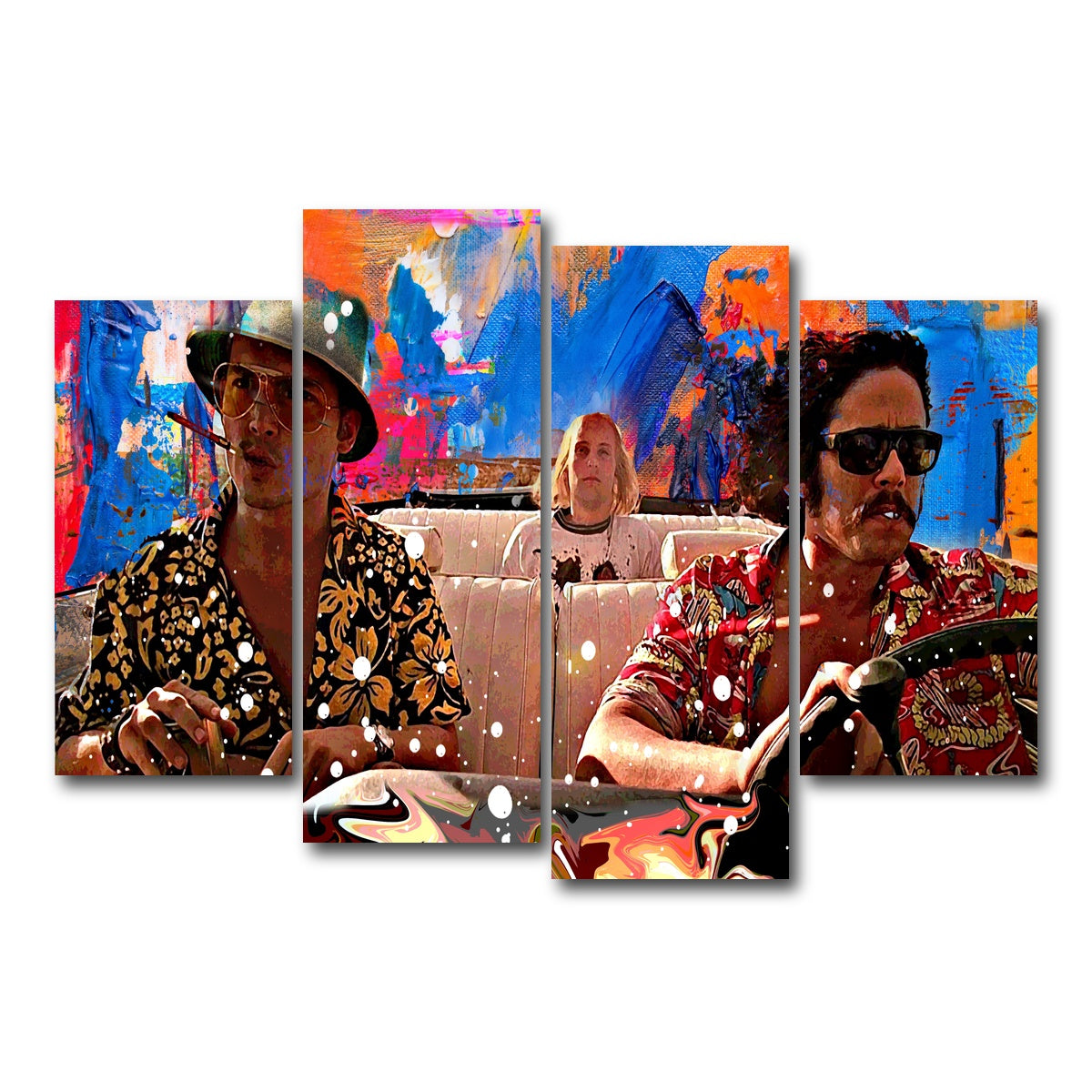 AUTO-MOCKUP WHITE | fear and loathing | 4 Piece | Gallery Wrapped | group=4_short