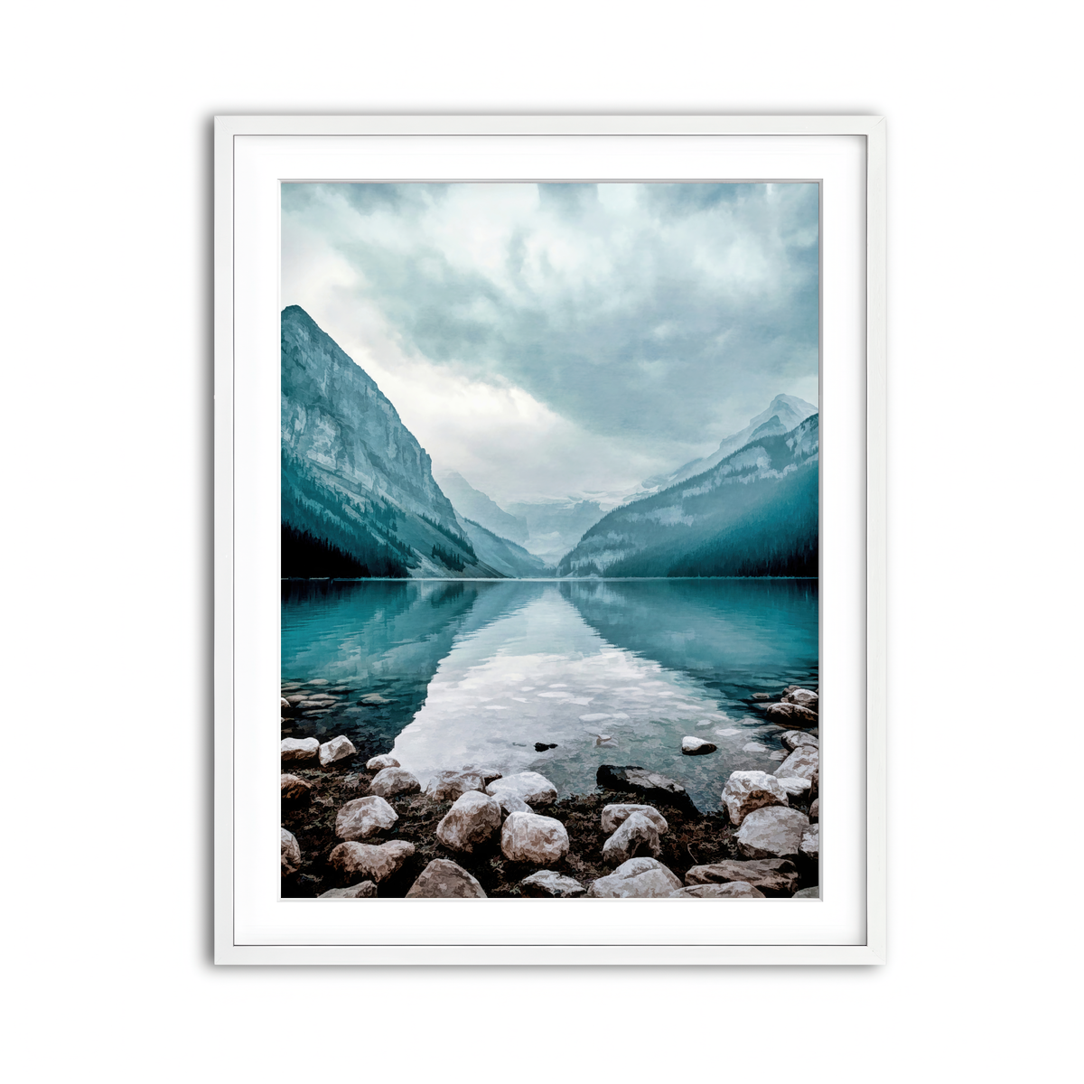 Framed Print 3x4 White