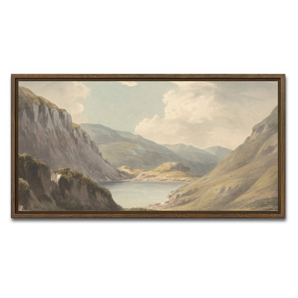 AUTO-MOCKUP WHITE | glen | 1 Piece | Walnut Framed Canvas | group=2x1