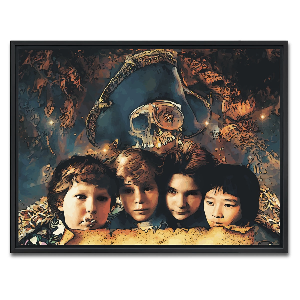 AUTO-MOCKUP WHITE | goonies | 1 Piece | Black Framed Canvas | group=4x3