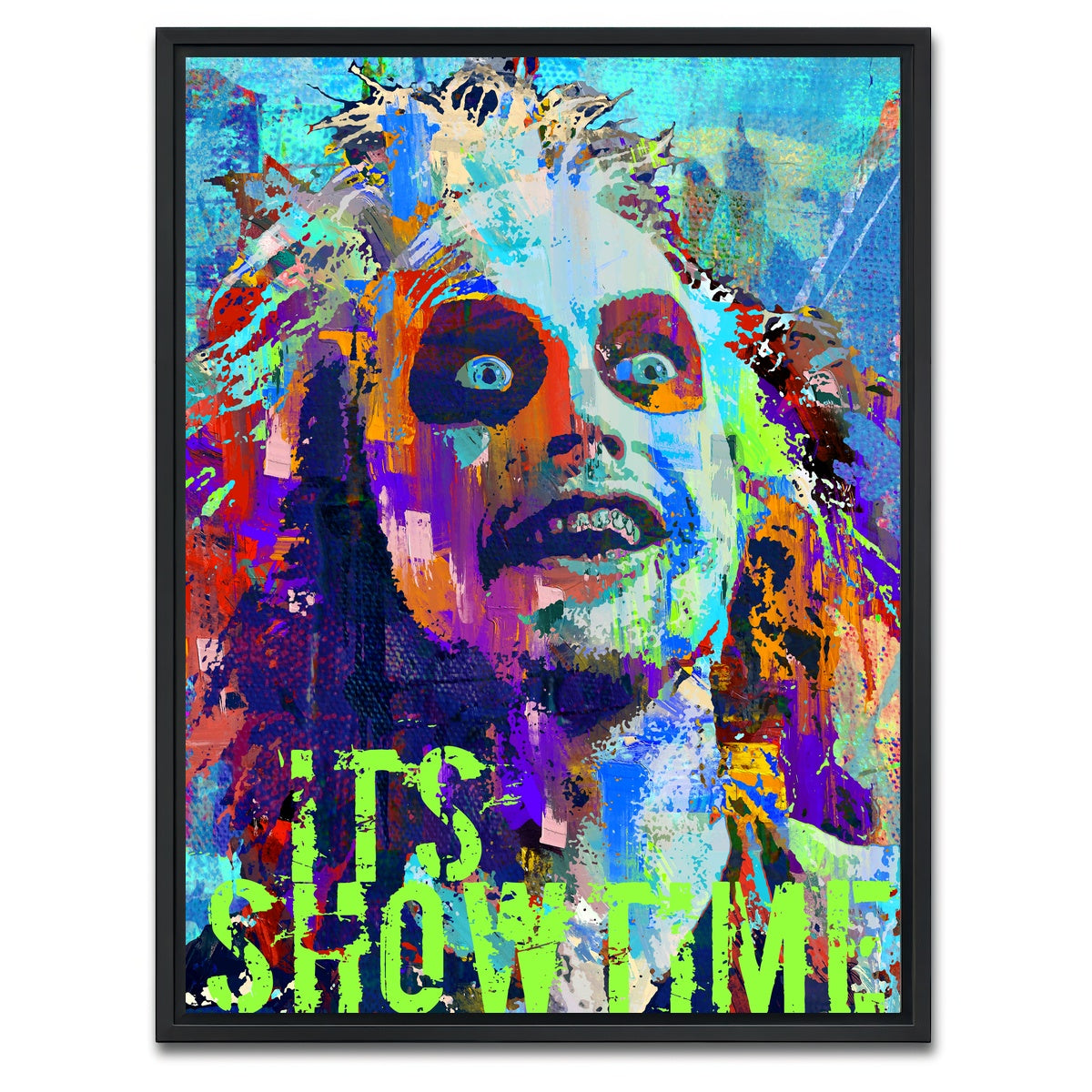 AUTO-MOCKUP WHITE | it's showtime | 1 Piece | Black Framed Canvas | group=3x4