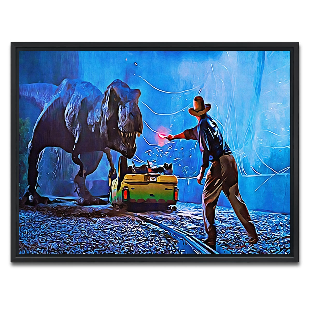 AUTO-MOCKUP WHITE | jurassic park | 1 Piece | Black Framed Canvas | group=4x3