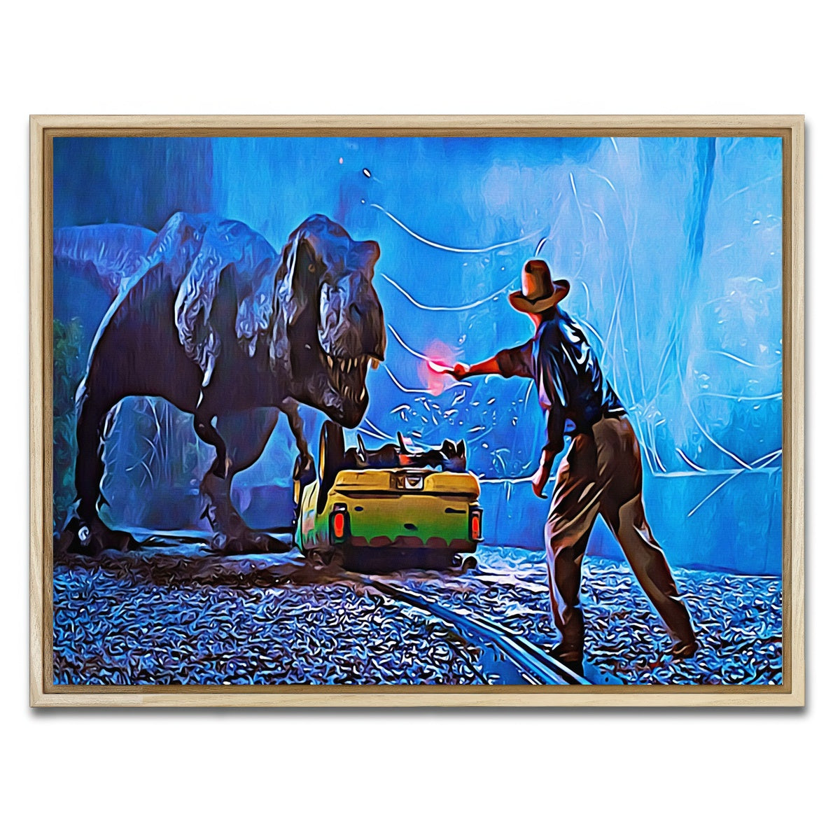 AUTO-MOCKUP WHITE | jurassic park | 1 Piece | Natural Framed Canvas | group=4x3