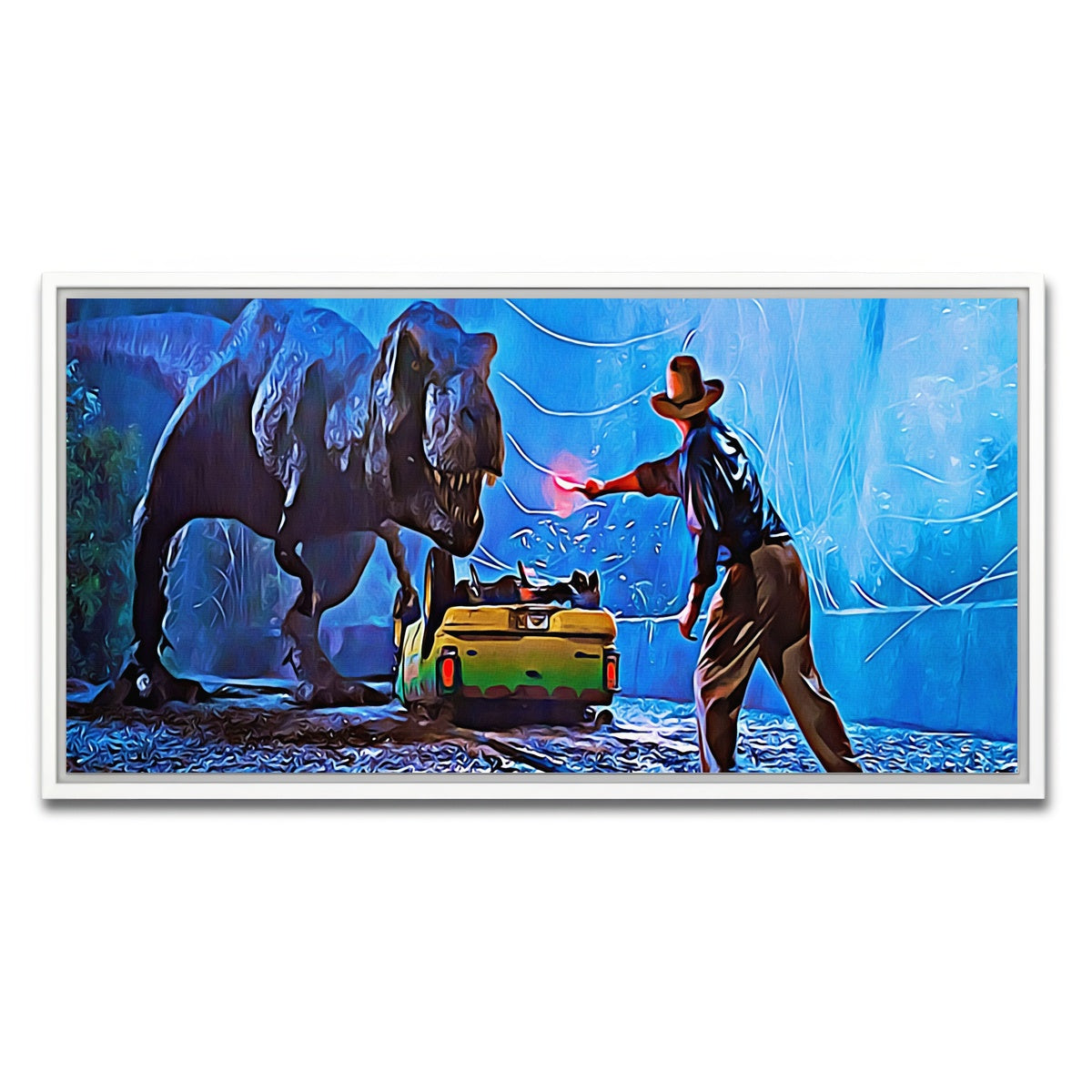 AUTO-MOCKUP WHITE | jurassic park | 1 Piece | White Framed Canvas | group=2x1