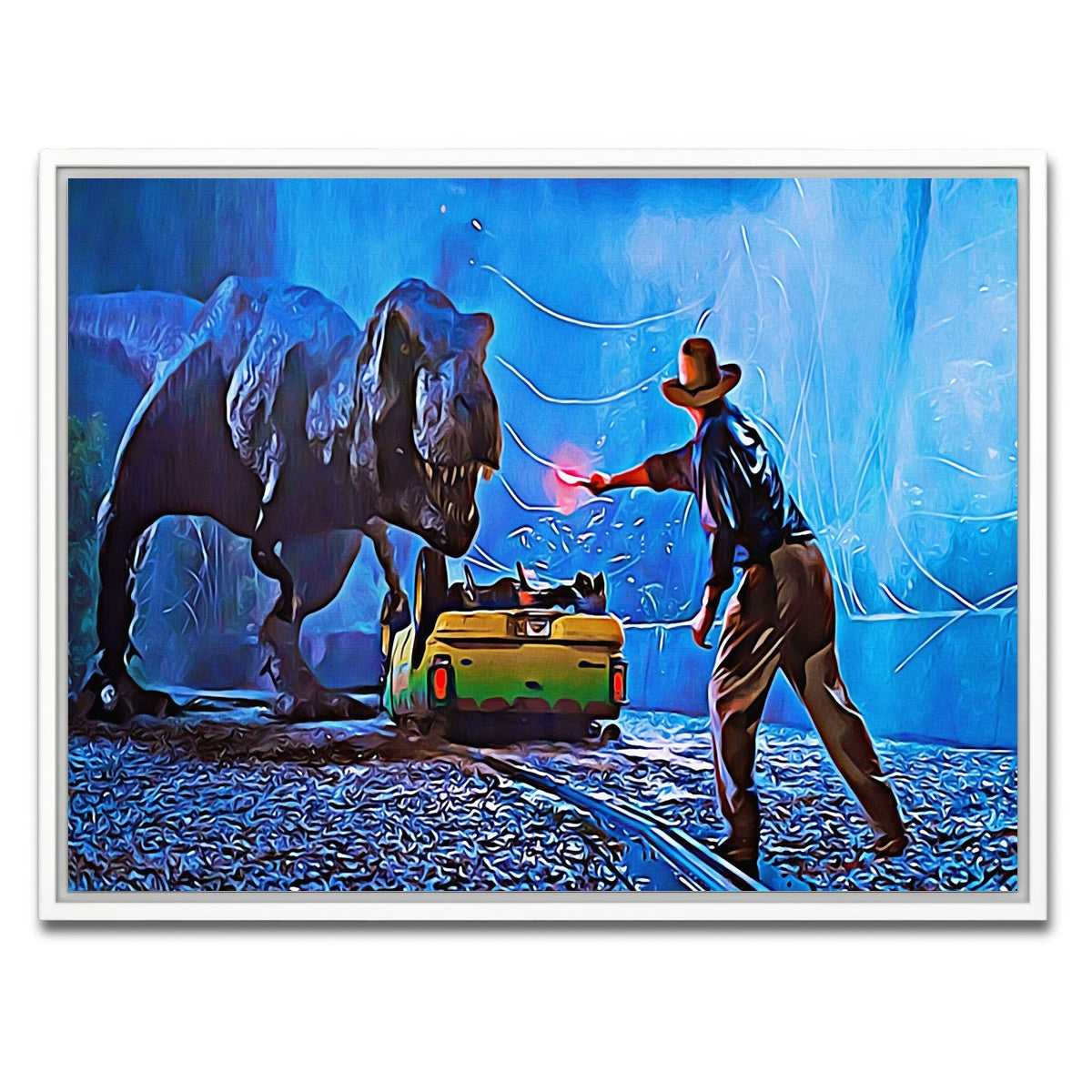 AUTO-MOCKUP WHITE | jurassic park | 1 Piece | White Framed Canvas | group=4x3