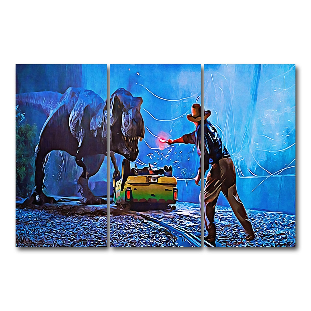 AUTO-MOCKUP WHITE | jurassic park | 3 Piece | Gallery Wrap Canvas | group=12x24