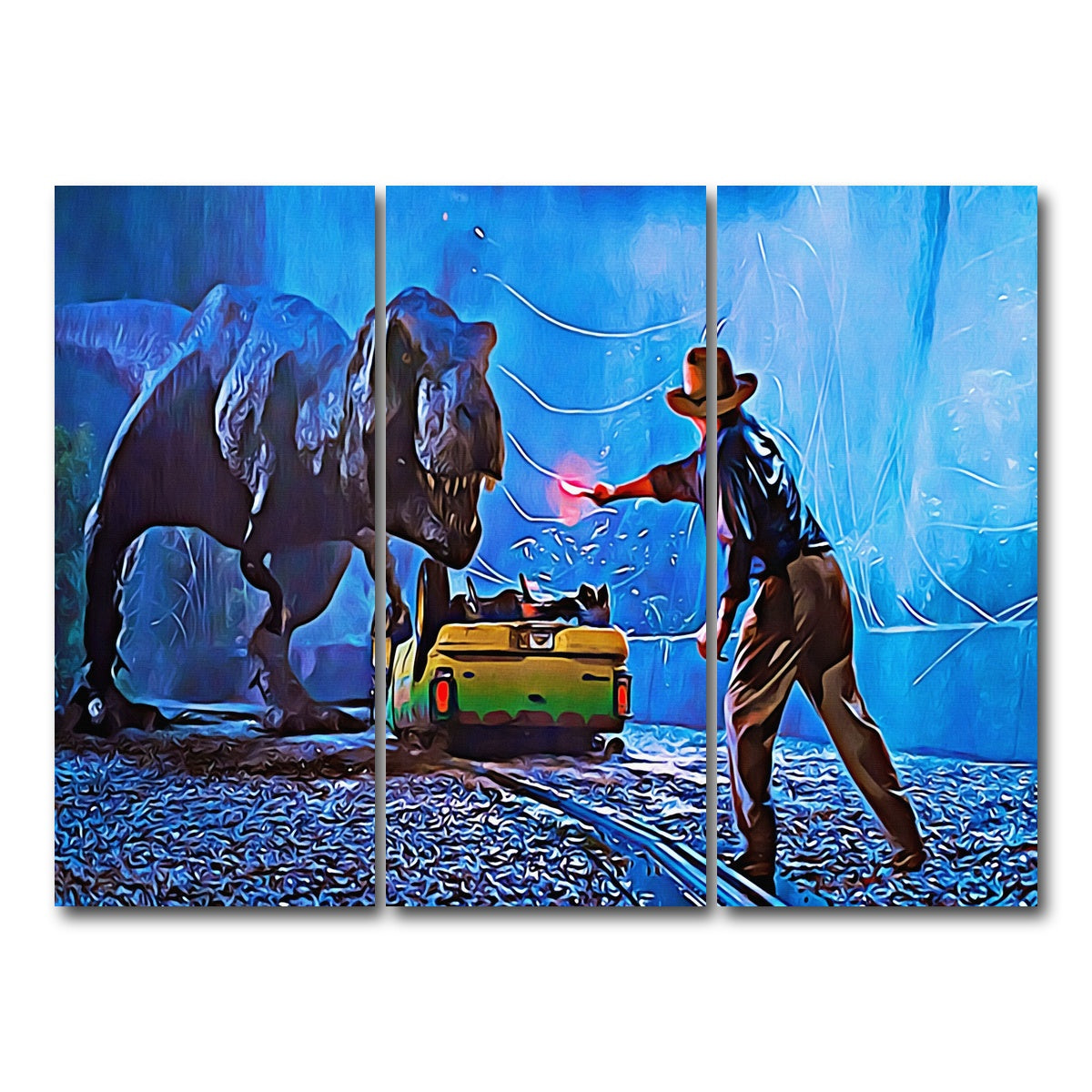 AUTO-MOCKUP WHITE | jurassic park | 3 Piece | Gallery Wrap Canvas | group=8x18