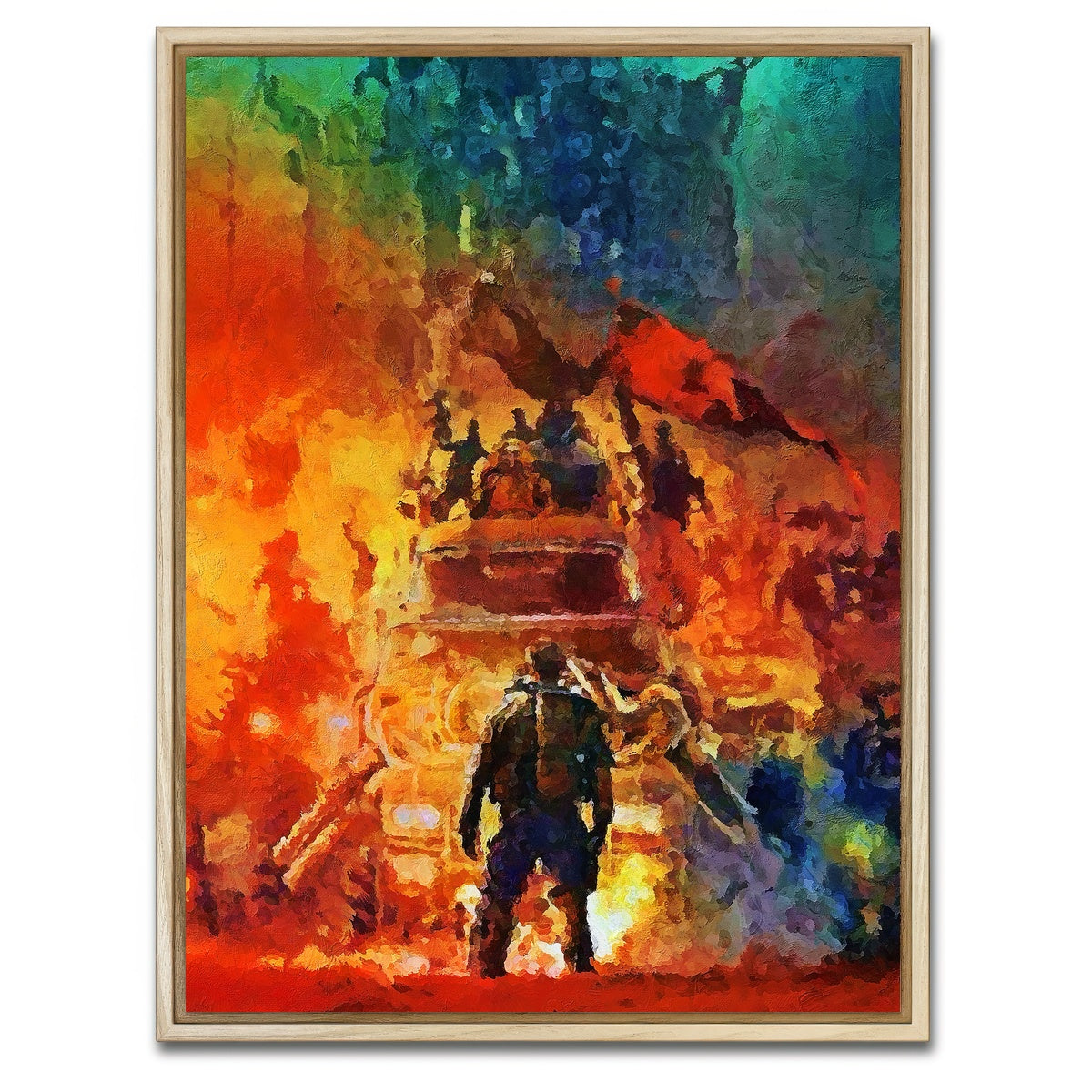 AUTO-MOCKUP WHITE | mad max painting | 1 Piece | Natural Framed Canvas | group=3x4