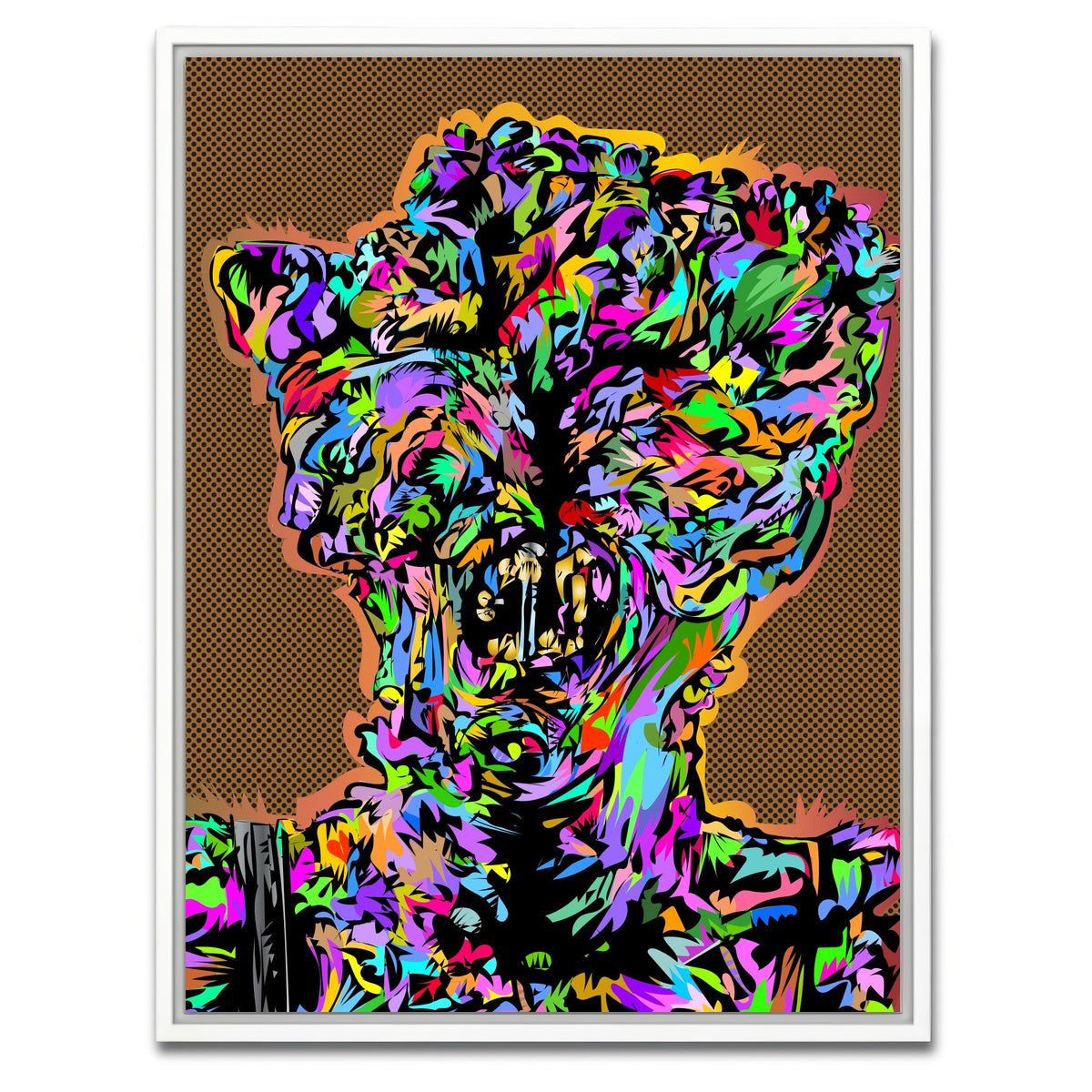 AUTO-MOCKUP WHITE | mushroom monster last of us | 1 Piece | White Framed Canvas | group=3x4
