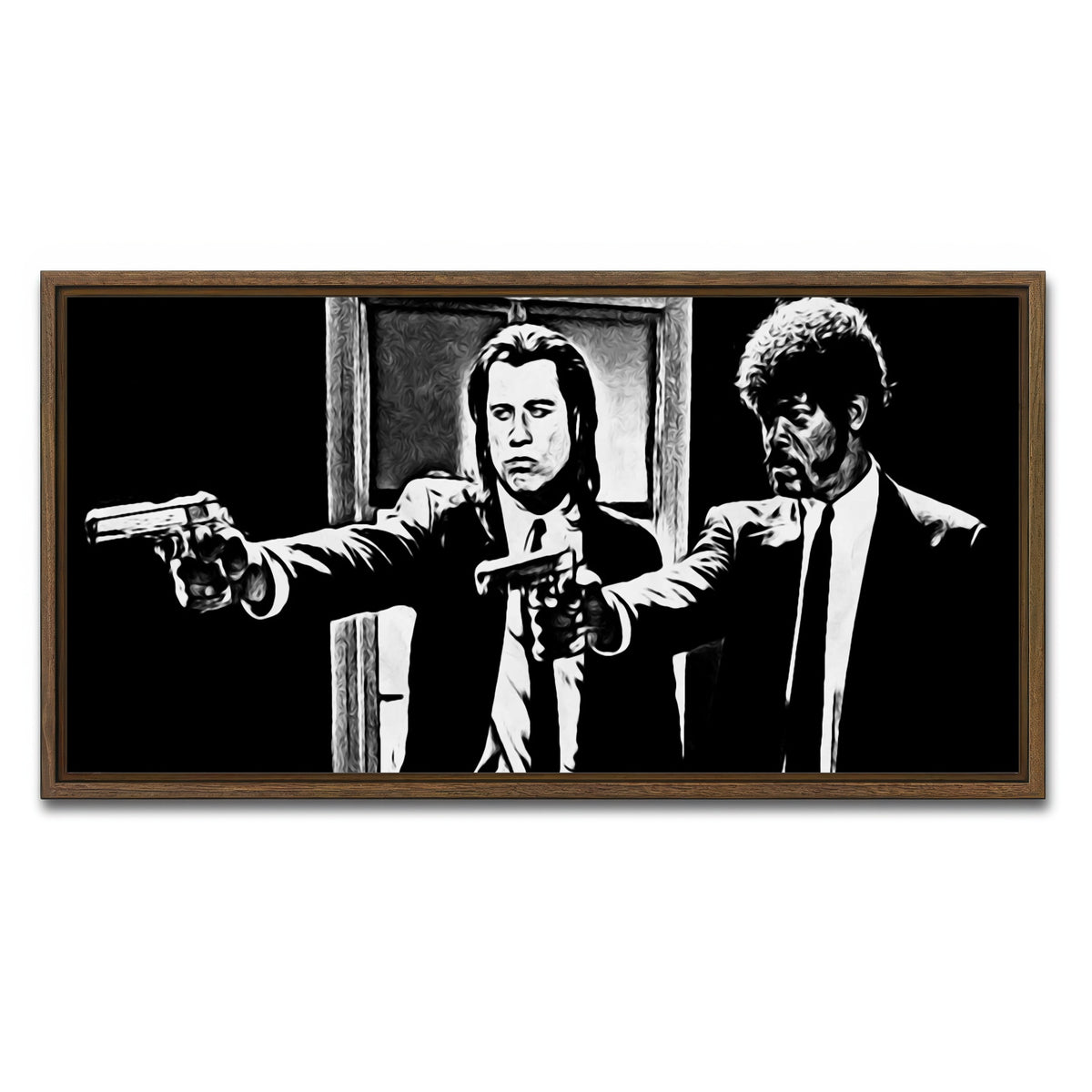 AUTO-MOCKUP WHITE | pulp fiction | 1 Piece | Walnut Framed Canvas | group=2x1