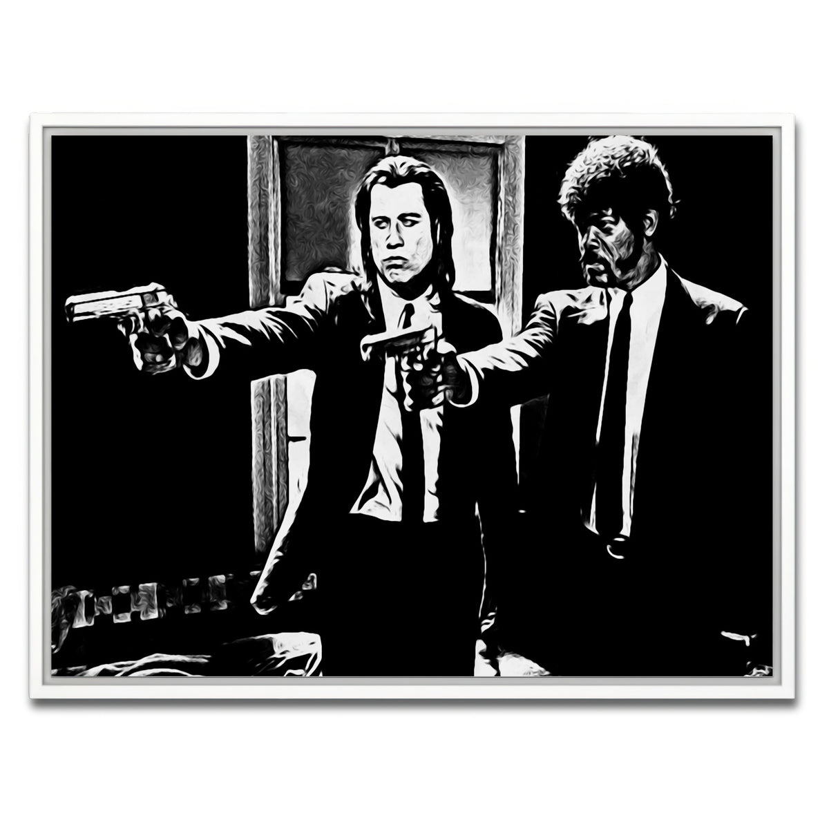 AUTO-MOCKUP WHITE | pulp fiction | 1 Piece | White Framed Canvas | group=4x3