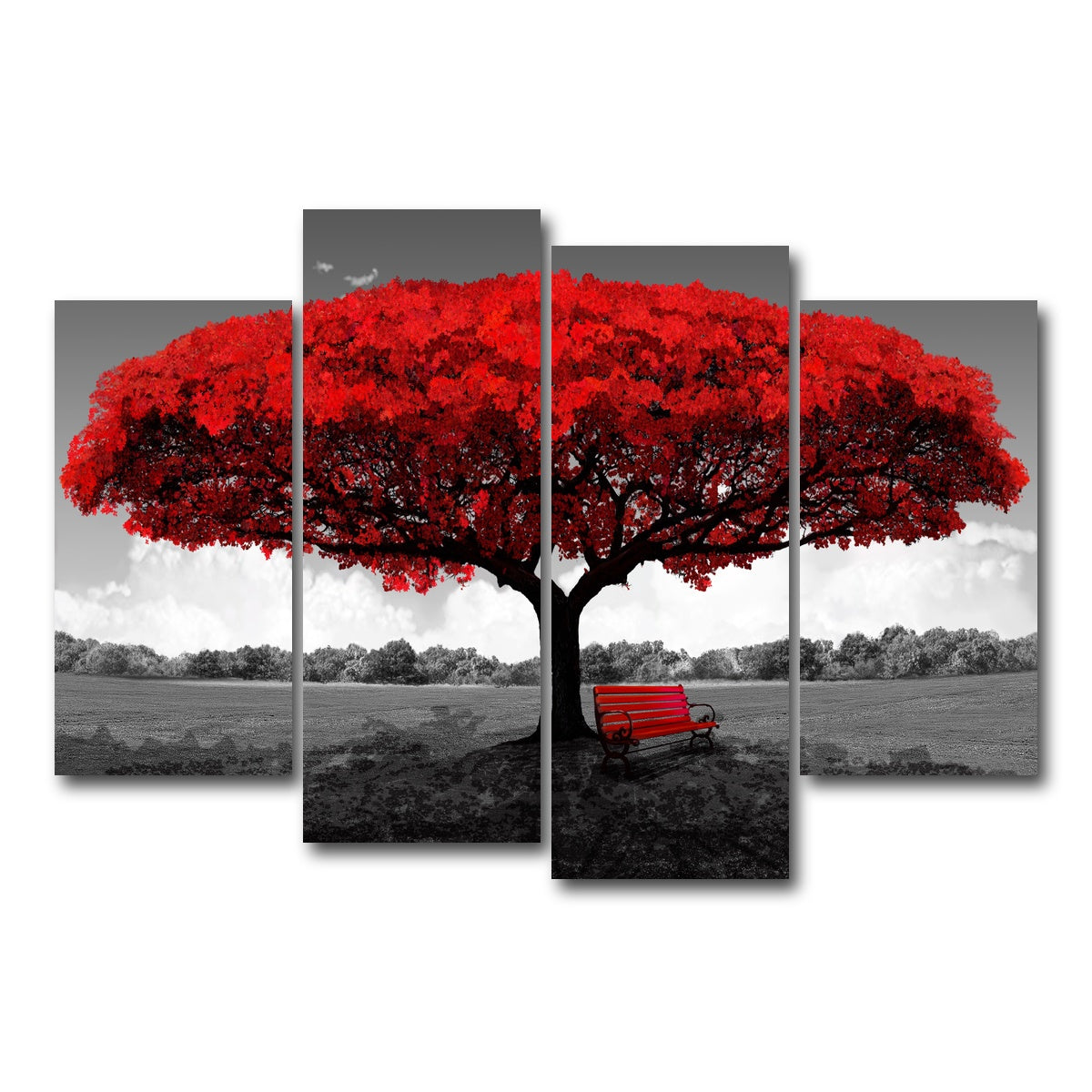 AUTO-MOCKUP WHITE | red tree | 4 Piece | Gallery Wrap Canvas | group=4_short