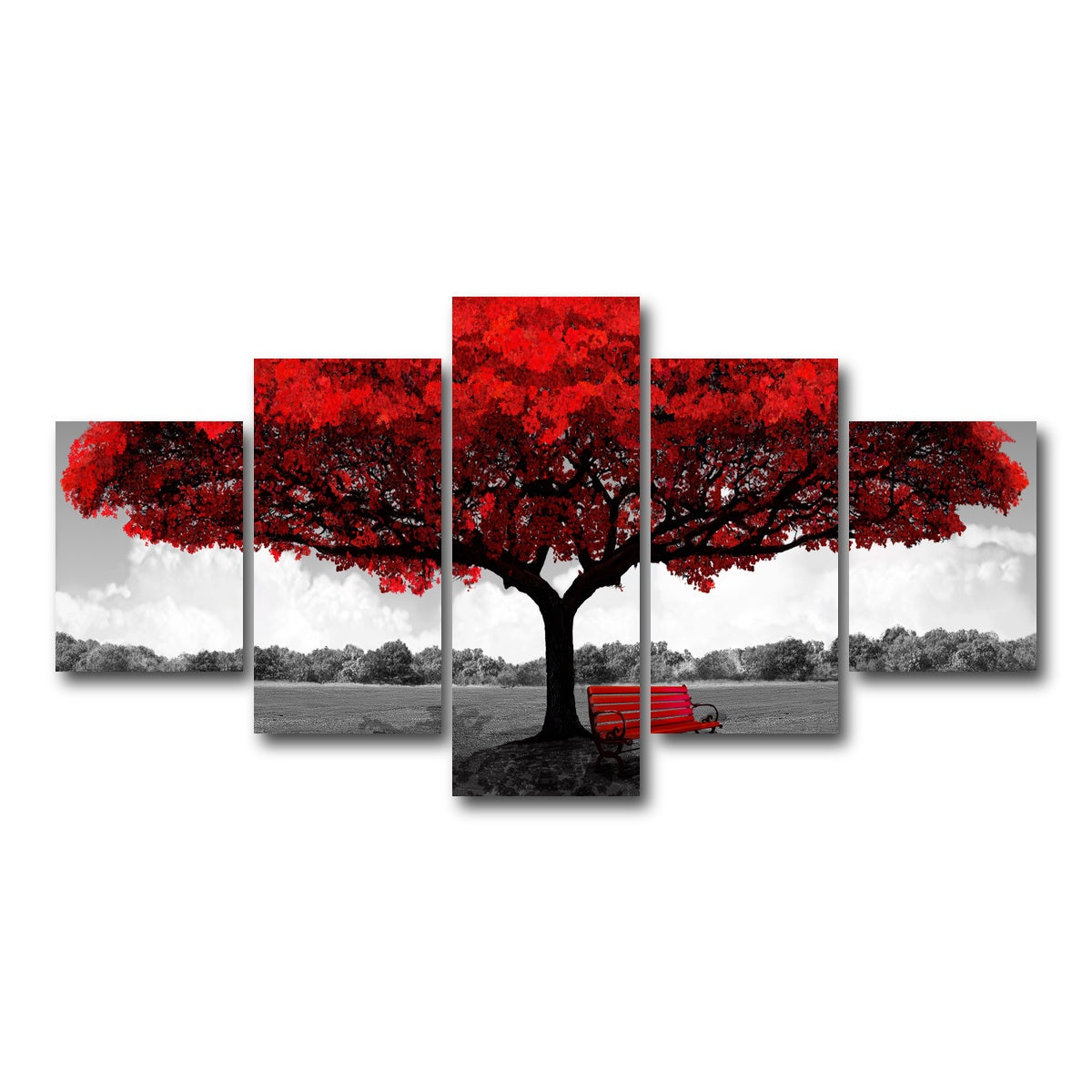 AUTO-MOCKUP WHITE | red tree | 5 Piece | Gallery Wrap Canvas | group=5_short