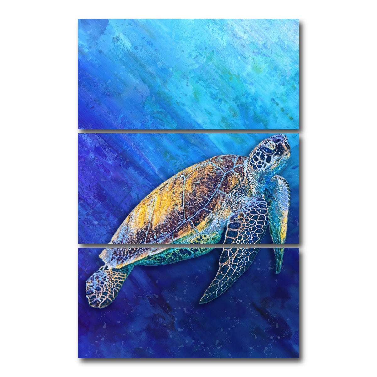 AUTO-MOCKUP WHITE | sea turtle | 3 Piece | Gallery Wrap Canvas | group=12x24_stacked
