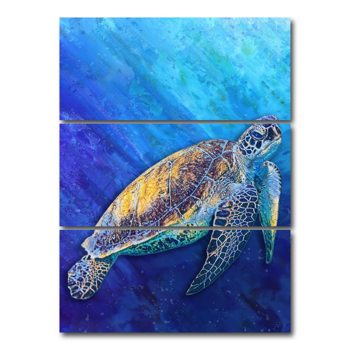 AUTO-MOCKUP WHITE | sea turtle | 3 Piece | Gallery Wrap Canvas | group=8x18_stacked
