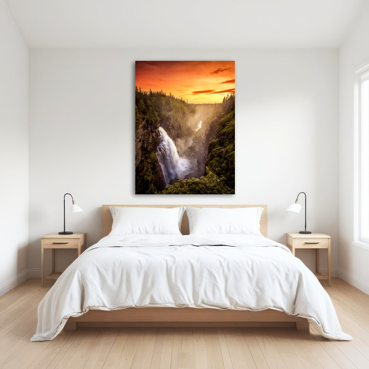 AUTO-MOCKUP ROOM | sunset waterfall