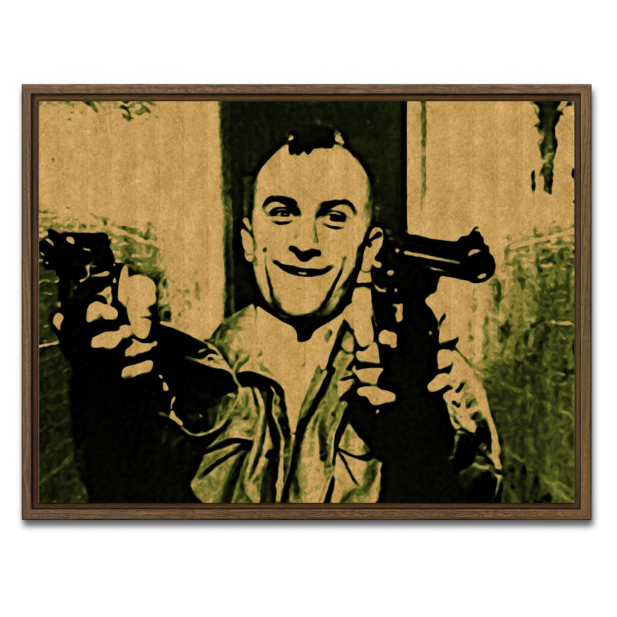 AUTO-MOCKUP WHITE | taxi driver | 1 Piece | Walnut Framed Canvas | group=4x3