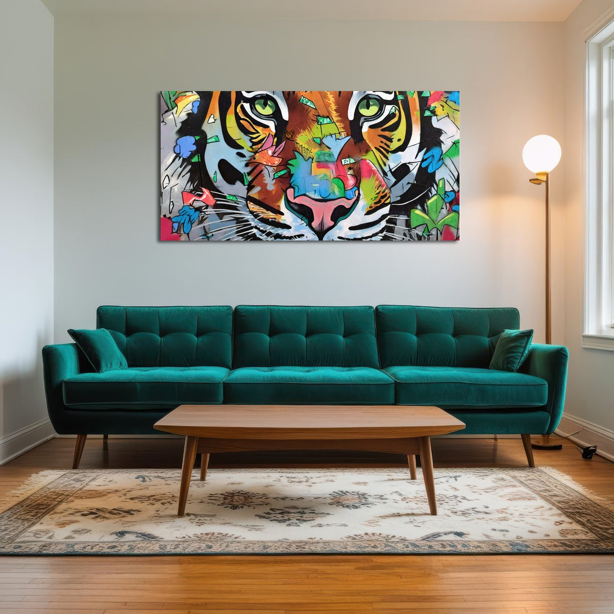 AUTO-MOCKUP ROOM | tiger graffiti
