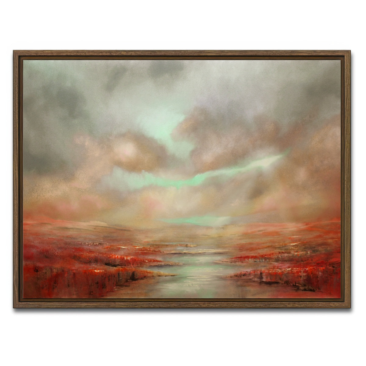 AUTO-MOCKUP WHITE | weite | 1 Piece | Walnut Framed Canvas | group=4x3