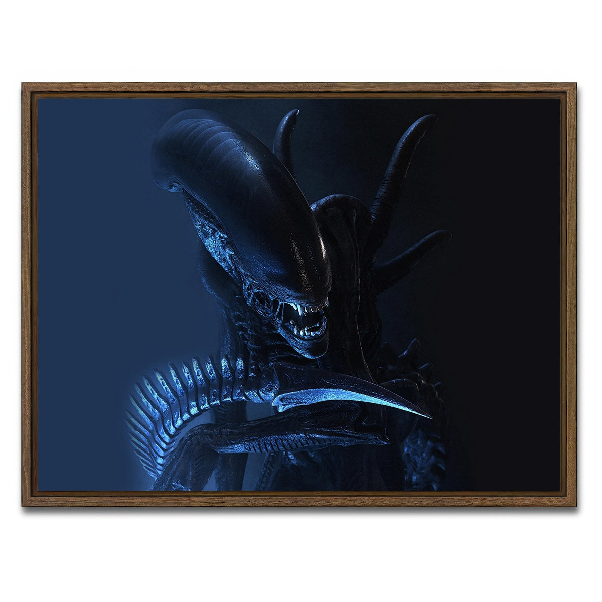 AUTO-MOCKUP WHITE | xenomorph | 1 Piece | Walnut Framed Canvas | group=4x3