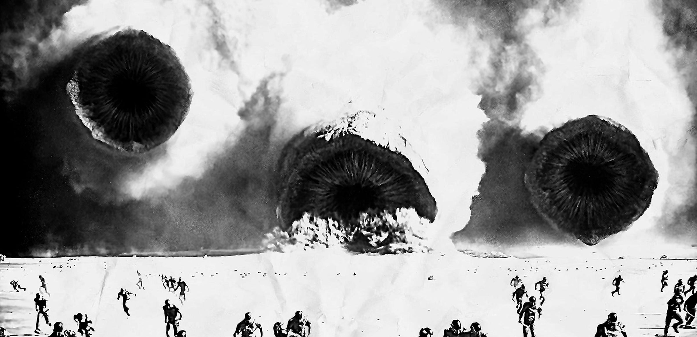 Dune collection hero - Sandworms - Dune Grayscale