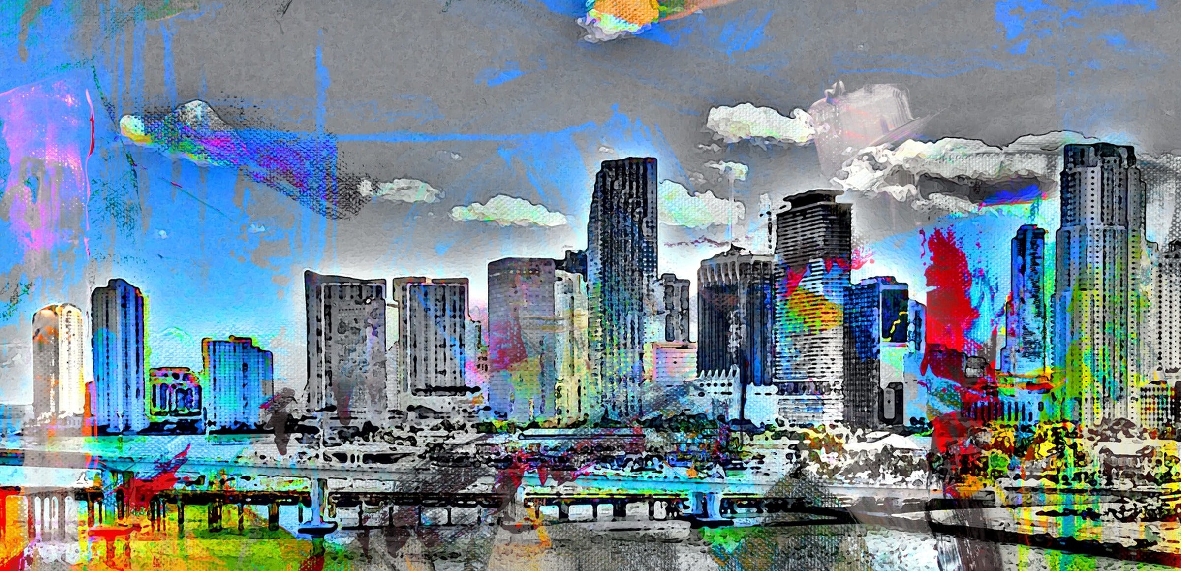 Florida collection hero - Abstract Miami Skyline