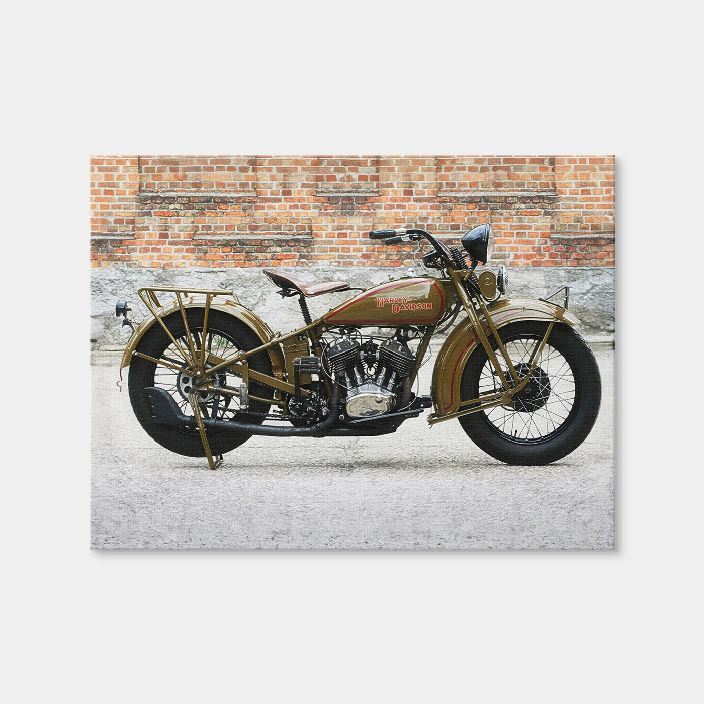 AUTO-MOCKUP WHITE | 1930's Harley Davidson | 1 Piece | Gallery Wrap Canvas | group=4x3