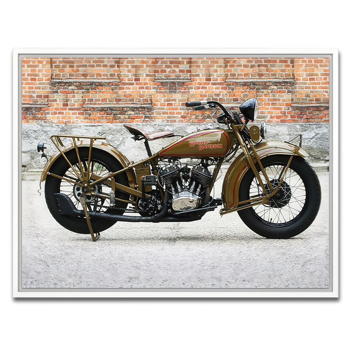 AUTO-MOCKUP WHITE | 1930's Harley Davidson | 1 Piece | White Frame | group=4x3