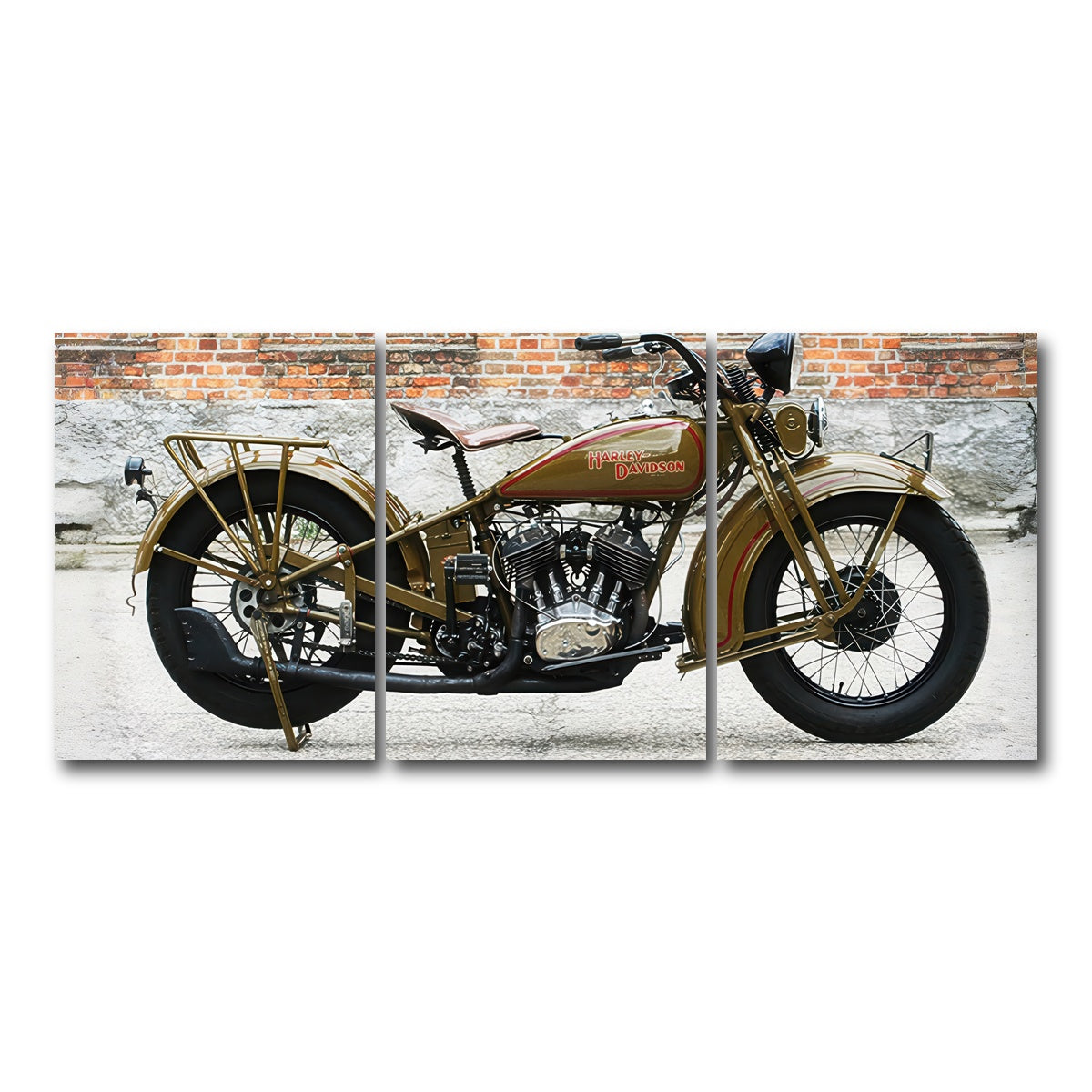 AUTO-MOCKUP WHITE | 1930's Harley Davidson | 3 Piece | Gallery Wrapped | group=18x24