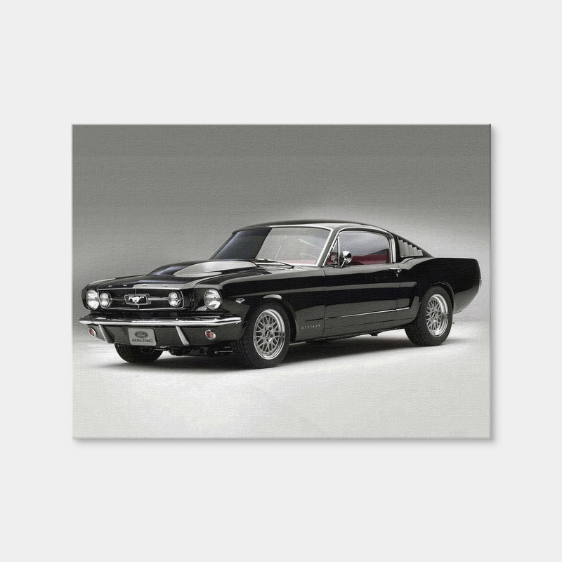 AUTO-MOCKUP WHITE | 1965 Mustang Fastback | 1 Piece | Gallery Wrap Canvas | group=4x3